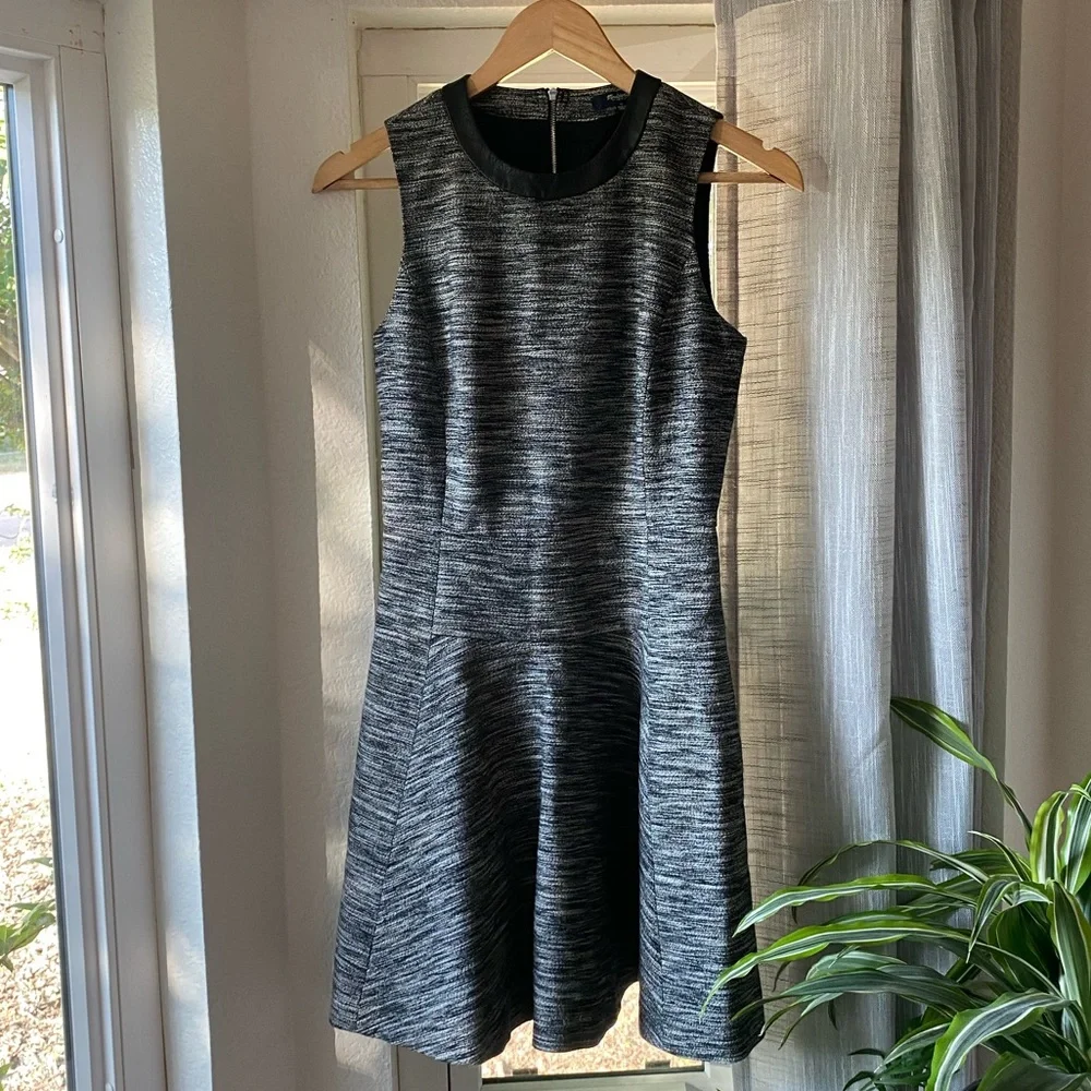 Madewell Black and White A-line Sleeveless Dress Size 0 - Picture 1 of 9